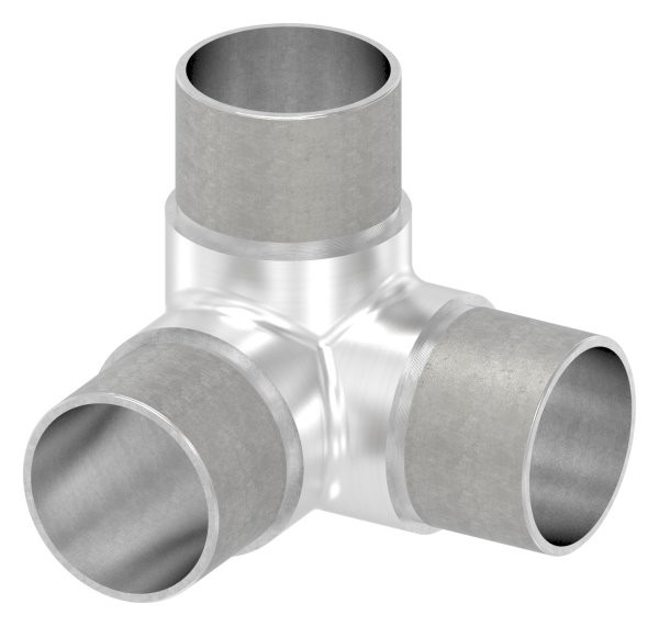 Eckverbinder 90° Edelstahl V2A Ø 48,3X2,0 Mm Steckfitting GeläNder Handlauf-image