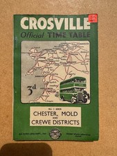 June 1947 Crosville No 1 Area Chester Mold Crewe Bus Coach Timetable Maps
