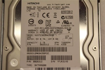 HGST Ultrastar 7K4000 HUS724020ALS640 Hard Drive Internal 0B26887