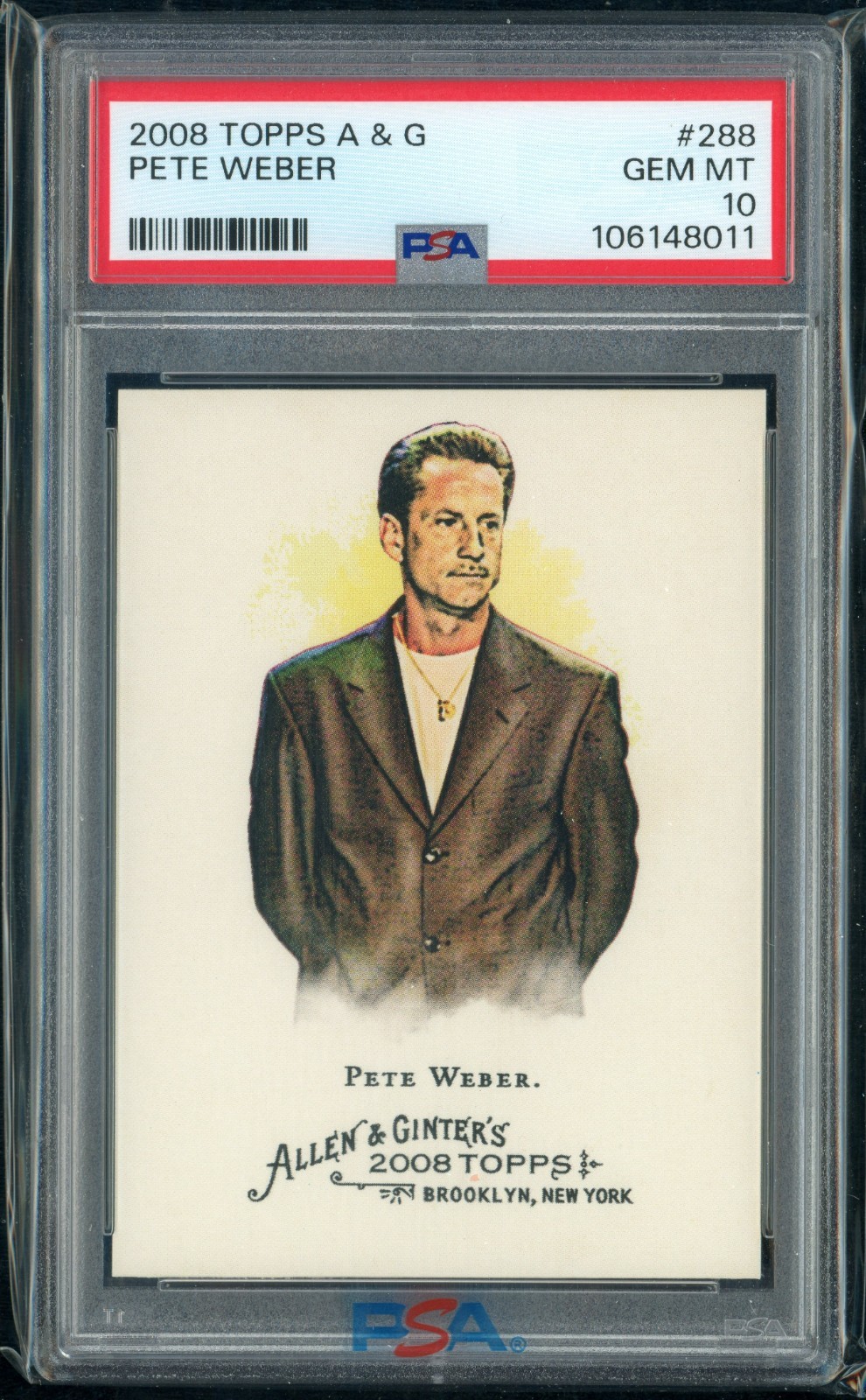 2008 Topps Allen & Ginter Pete Weber #288 PSA 10 Gem Mint Bowling GOAT Pop 13