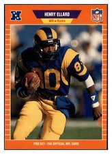 Henry Ellard 1989 Pro Set #198 Los Angeles Rams Football Card *309