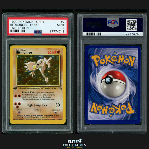 Hitmonlee (1st Edition) graded PSA 9 for sale on eBay