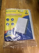 2PK Plastic Mattress Bag for Moving Storage Waterproof Mattress Protector Cover