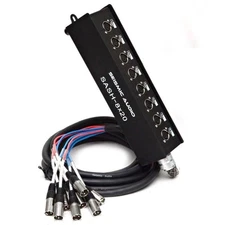 SASH-8x20 - 8 Channel XLR Send Sub Snake Cable - 20 Feet