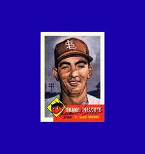 Duane Pillette 1991 Topps Archives 1953 Topps #269 - Browns - Signed AUTO