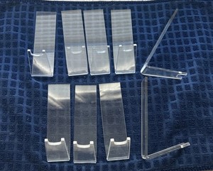 Clear Acrylic Pistols Holder Plexiglass Toy Model Gun Display Stand Set of 9