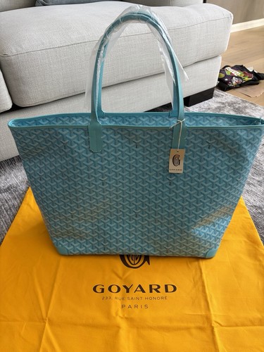 Brand New Authentic Goyard Limited Edition Turquoise Tiffany Blue Artois Tote GM