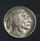 Choice Uncirculated 1913 Buffalo nickel 5C  superb strike split tail no reserve