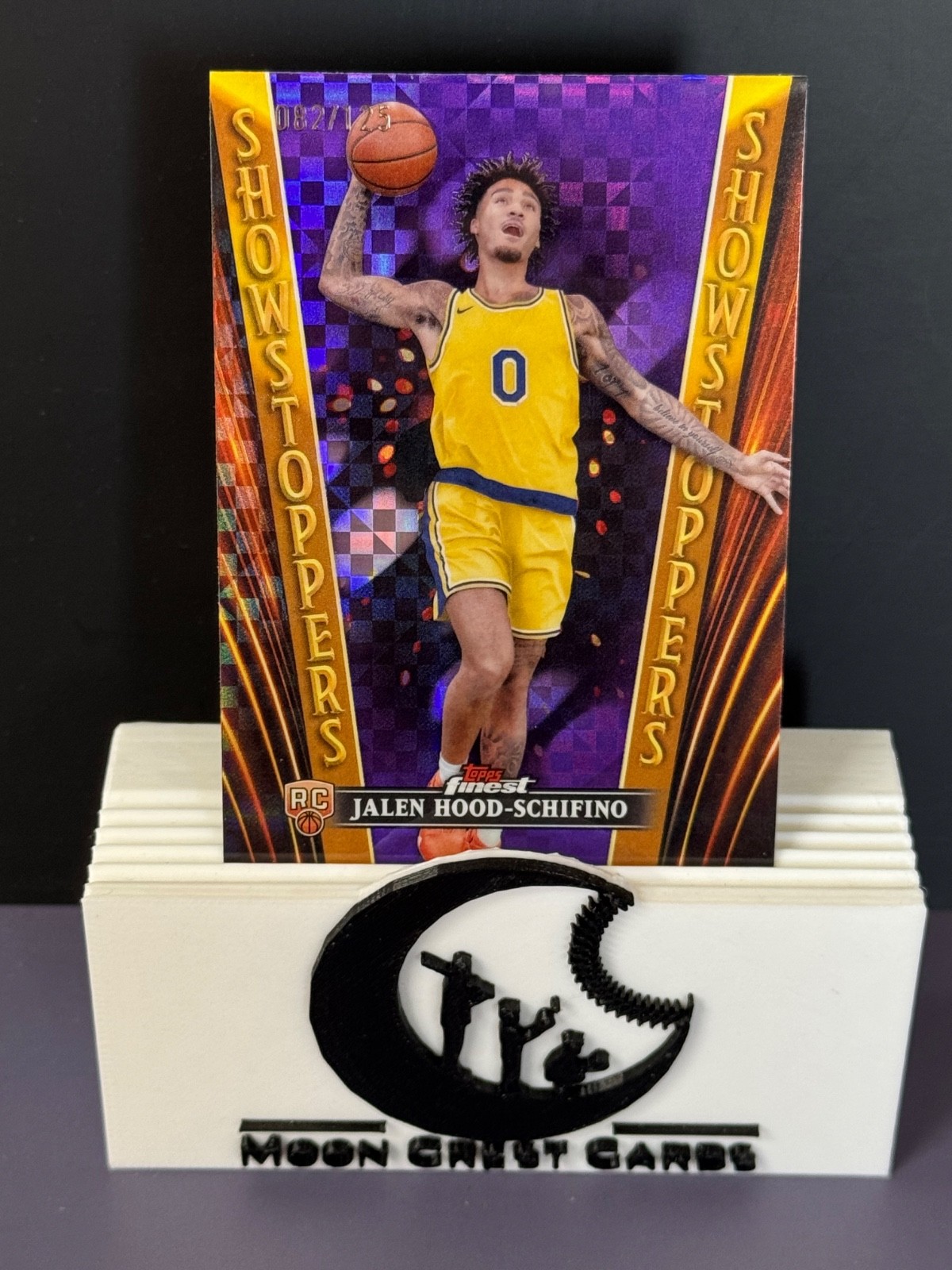Jalen Hood-Schifino #/125 Purple Checkerboard Showstoppers2023-24 Finest #SS-28