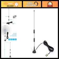 VHF UHF Ham Radio Antenna with Magnetic Base, BNC Male, for Police Scanner Use