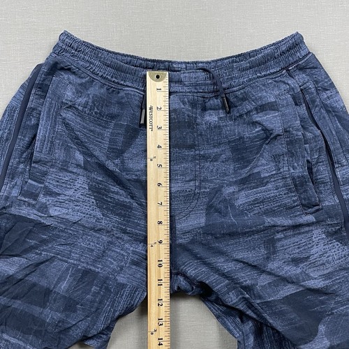 Mens Lululemon Shorts Size Medium Blue Print Pace Breaker 9” Lined Gym Workout - Picture 10 of 13