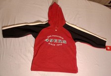 NFL San Francisco 49ers Youth Kid Size 6 Red  Black Hoodie Team Apparel NWT