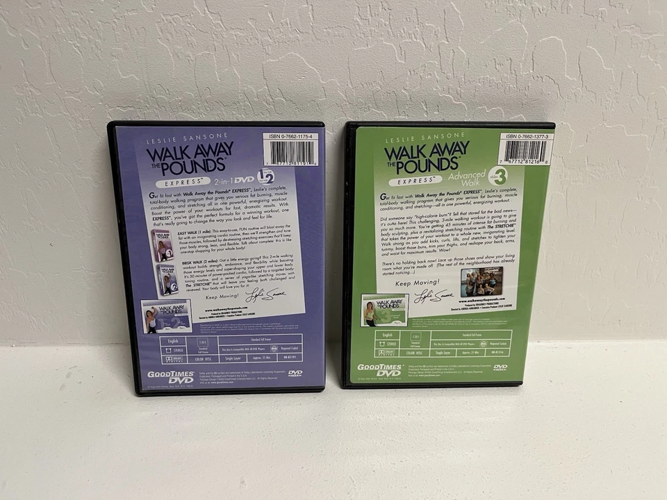 Leslie Sansone DVD Lot Walk Away The Pounds Express 1 2 3 miles Easy Advanced - Image 2 of 4