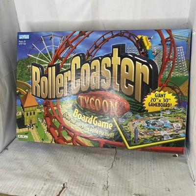 Vintage Hasbro RollerCoaster Tycoon Board Game 2002 Complete Family Fun