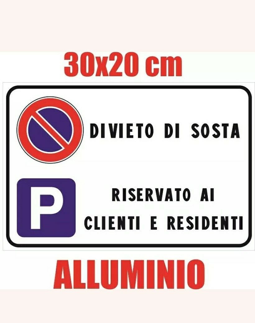 Cartello Cartello Vietato Parcheggiare Autoveicoli Nel Cortile Materiale E Formato Segnaletica Di Divieto C Alluminio 300x450 Mm Conf 10 Pz - Foto 4