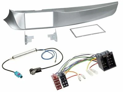 Kit installazione radio autoradio doppio DIN per Alfa Giulietta 05/2010-10/2013 argento