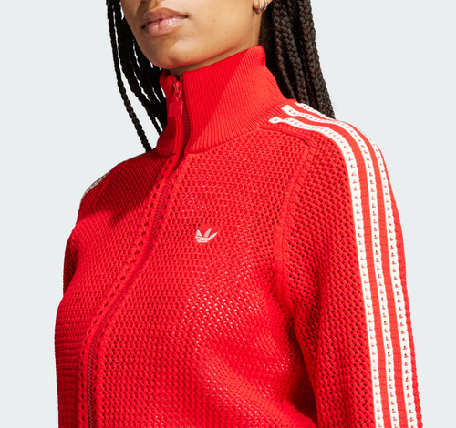 adidas Originals Premium Crochet Track Top Women Casaul Jacket AsiaFit JD1083 - Picture 6 of 13