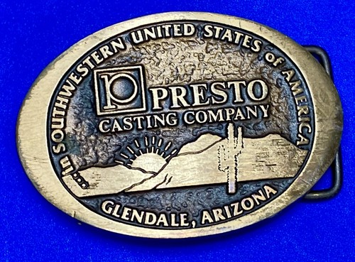 Presto Advanced Casting Company Glendale Az Promotional Bronze Belt Buckle