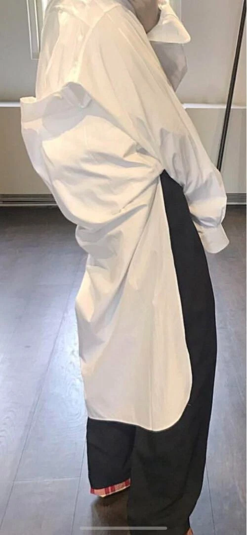 Pantaloni donna Celine roll up tuck fondo Phoebe nero check rosso donna taglia 34!