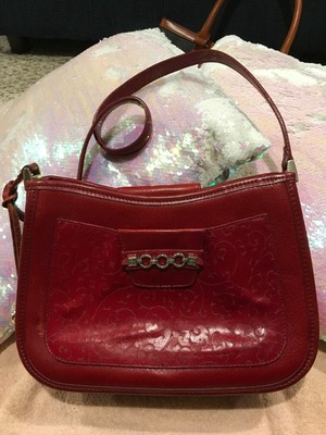 brighton red leather purse