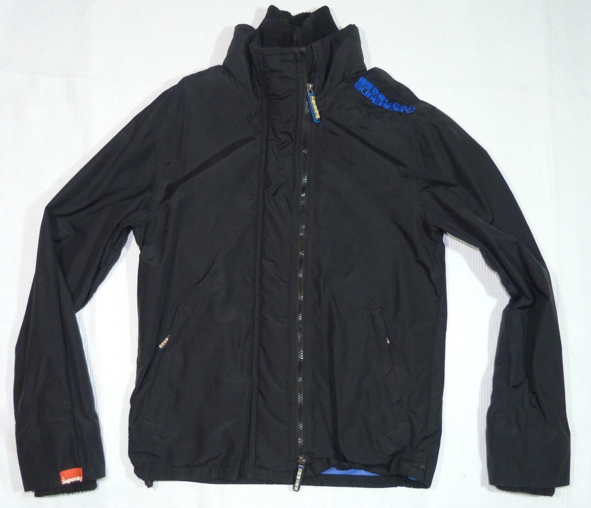 Superdry Professional The Windcheater Jacke Herren S Schwarz Stehkragen
