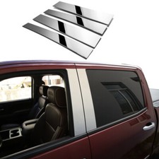 Stainless Steel Chrome Pillar Post Trim For 2014-18 Chevy Silverado Accessories