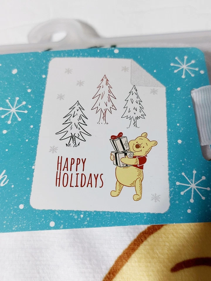 NUEVO CON ETIQUETAS Disney Winnie The Pooh Peluche Bebé Manta Sherpa 30x40 Vacaciones Suave Acogedora NUEVA Foto 4 de 4