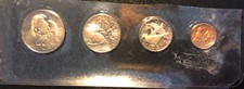1973 FIRST COINAGE OF THE BRITISH VIRGIN ISLANDS PROOF 4 COIN SET-1,5,10,25 CENT