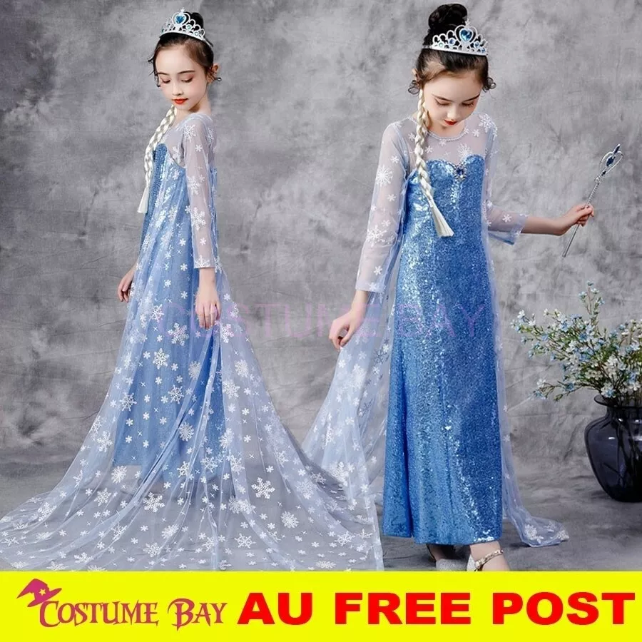 FANY Elsa Dress or Girls| Halloween Dress for Kids| Blue Color| 2-8 years  (2-3 years) : Amazon.in: Clothing & Accessories