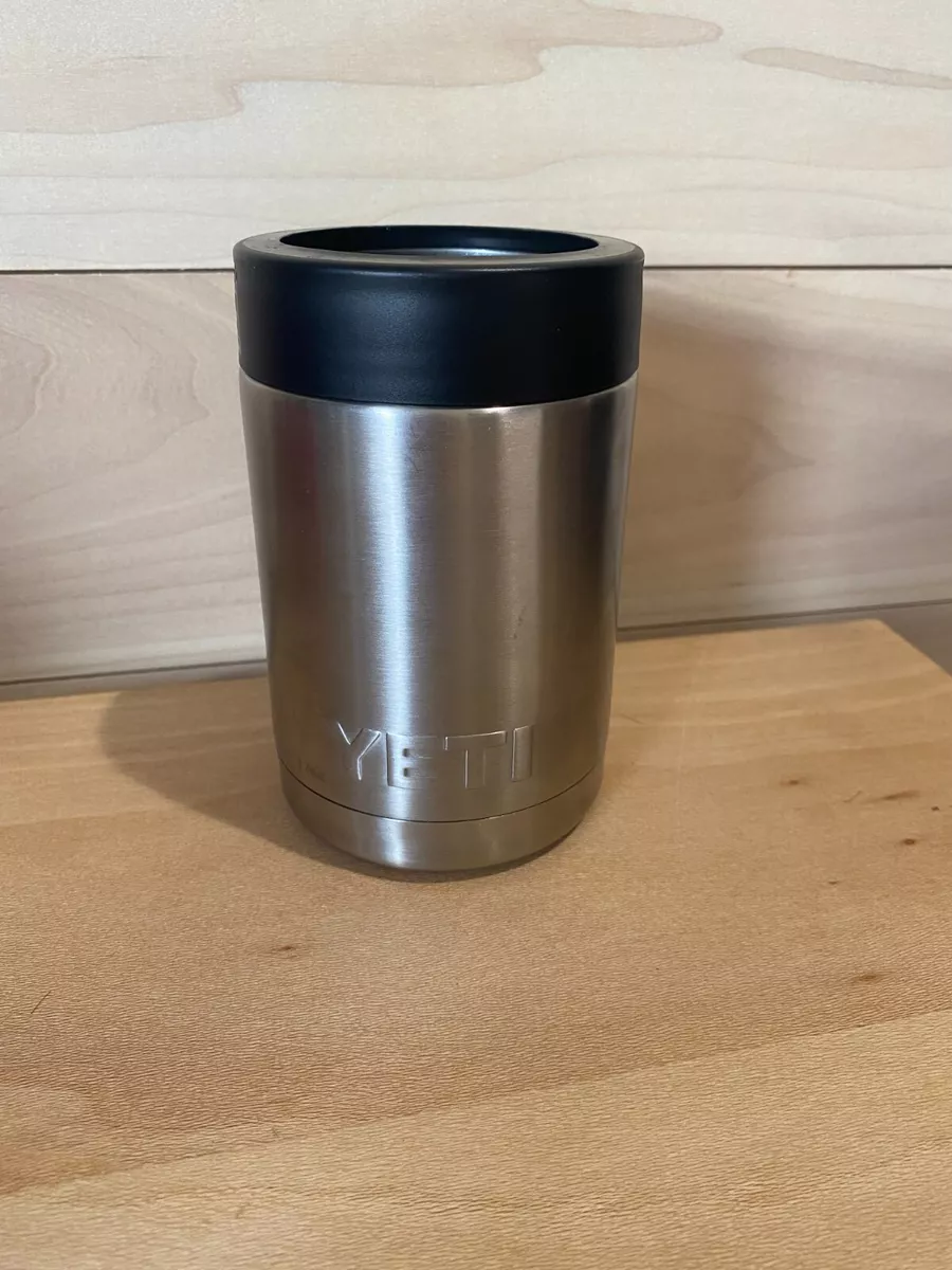 YETI Rambler Silver Colster 12 oz. Can Beer Soda Holder Koozie STAINLESS  STEEL