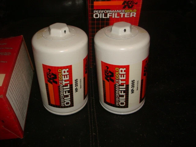 Cantidad 2 K&N HP-2005 Llave-OFF e Filtro de Aceite Dorado, Nuevo en Caja, KN VW Audi Ford Ibiza Foto 4 de 4