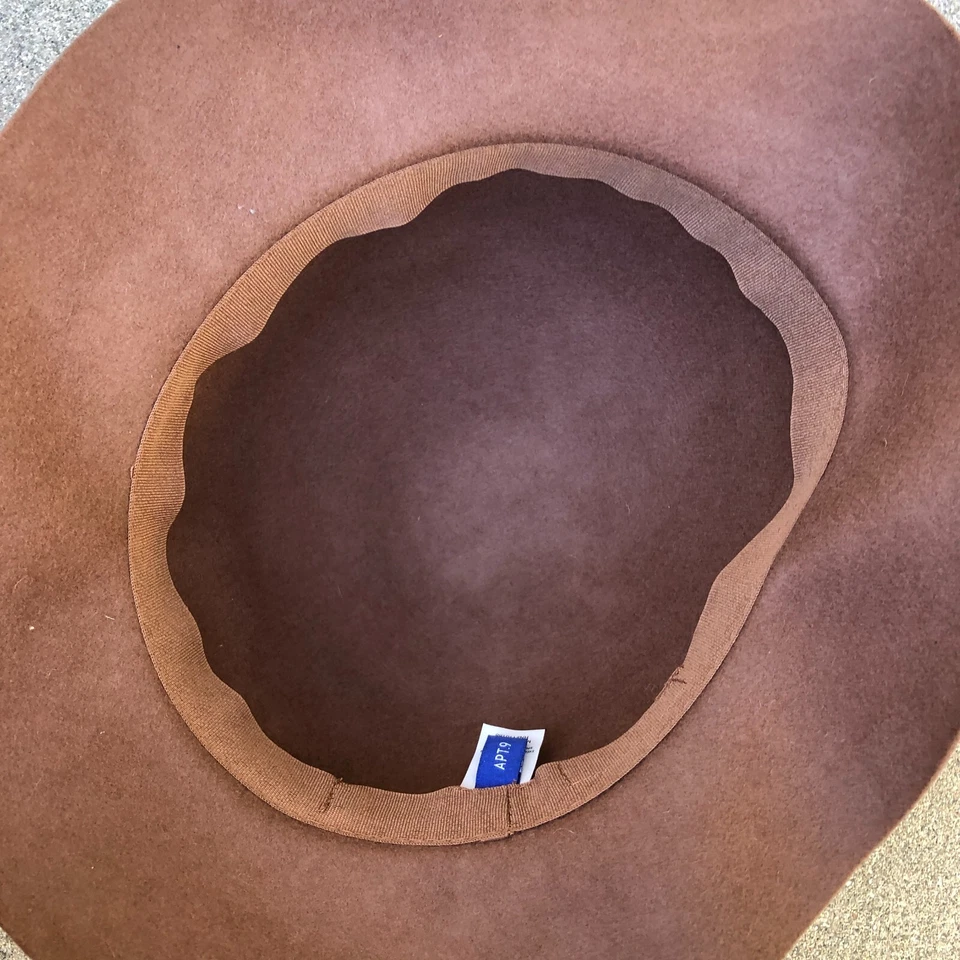 Sombrero para mujer APT 9 Bucket Cloche 100 % lana talla única marrón gorra fieltro Foto 4 de 4