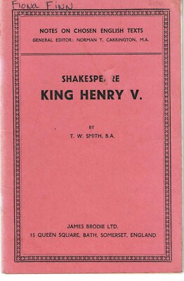shakespeare king henry V. smith james brondie 