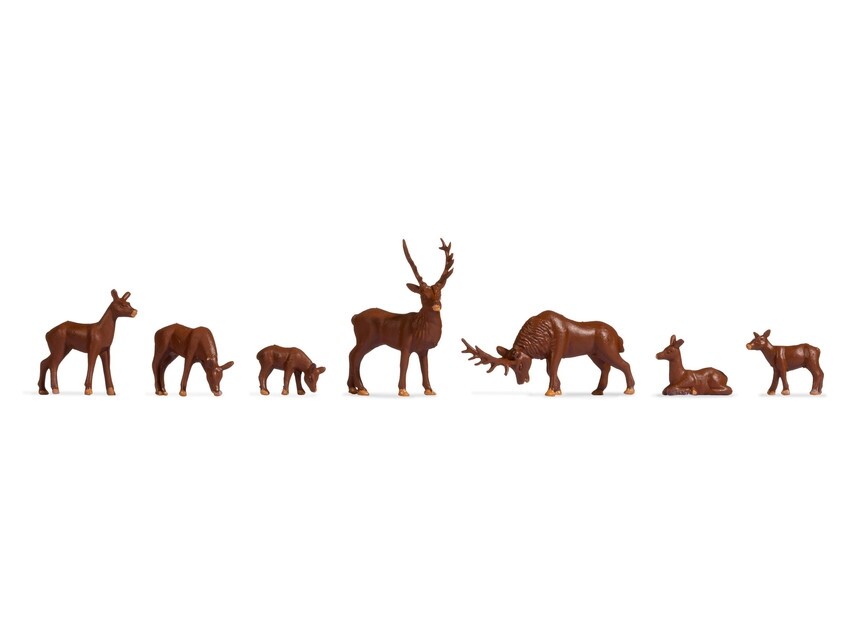 18211 Noch Ho Deer Various Sizes & Position 7 Pieces Scale 1:87