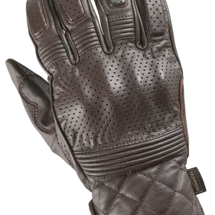 【TRIUMPH】DALTON GLOVE - TAN ／size : L Triumph Motorcycle Dalton Leather Gloves D30 Protective Knuckles
