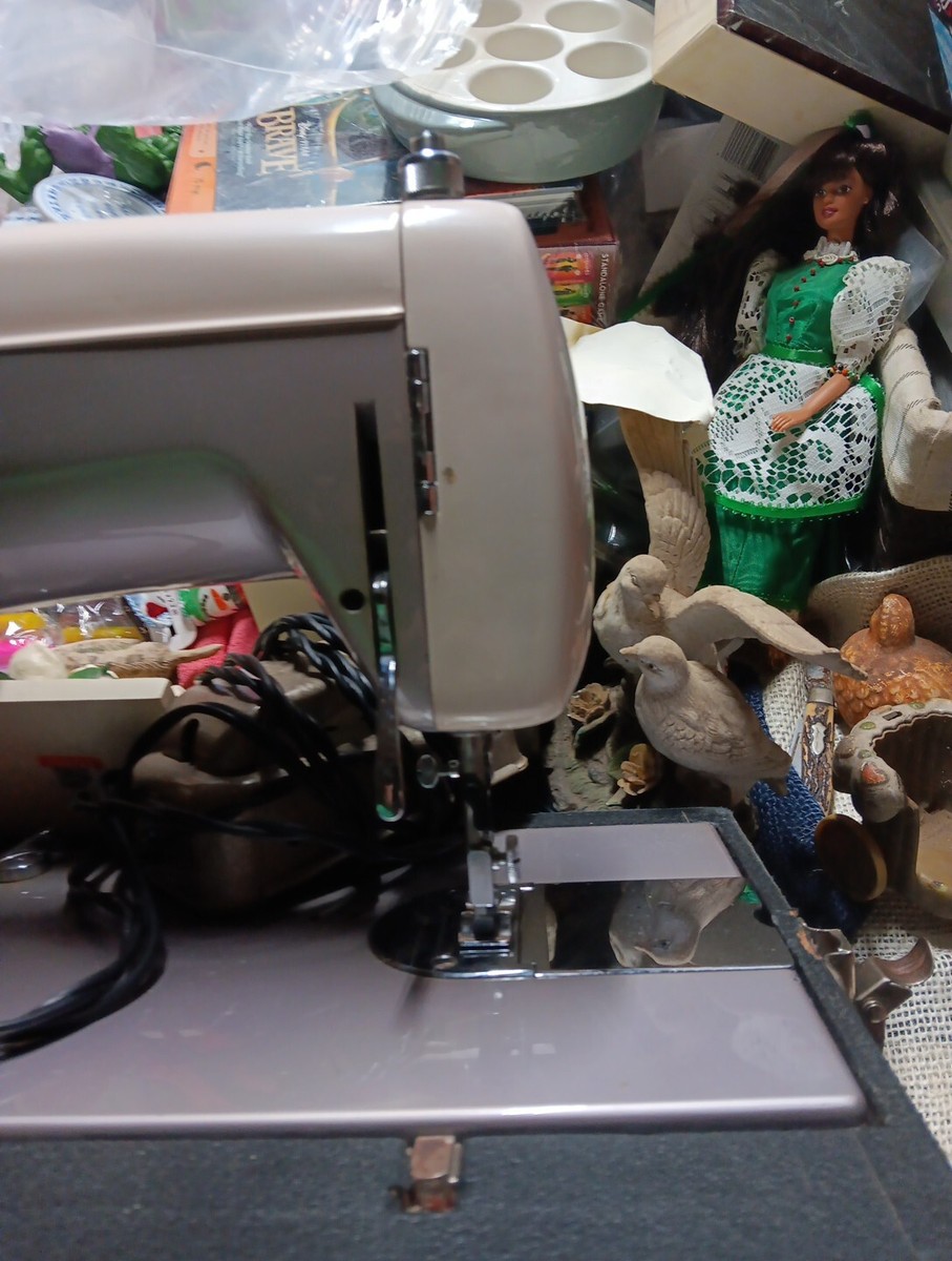 f*m様 アンティーク リネン SEARS KENMORE SEWING MACHINE MODEL 20 ZIG-ZAG 158-504 PURPLE
