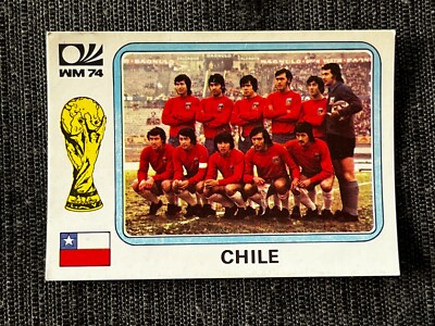 STICKER VIGNETTE PANINI WM MÜNCHEN 74 TEAM CHILE CHILE # 131 SEHR GUTER ZUSTAND