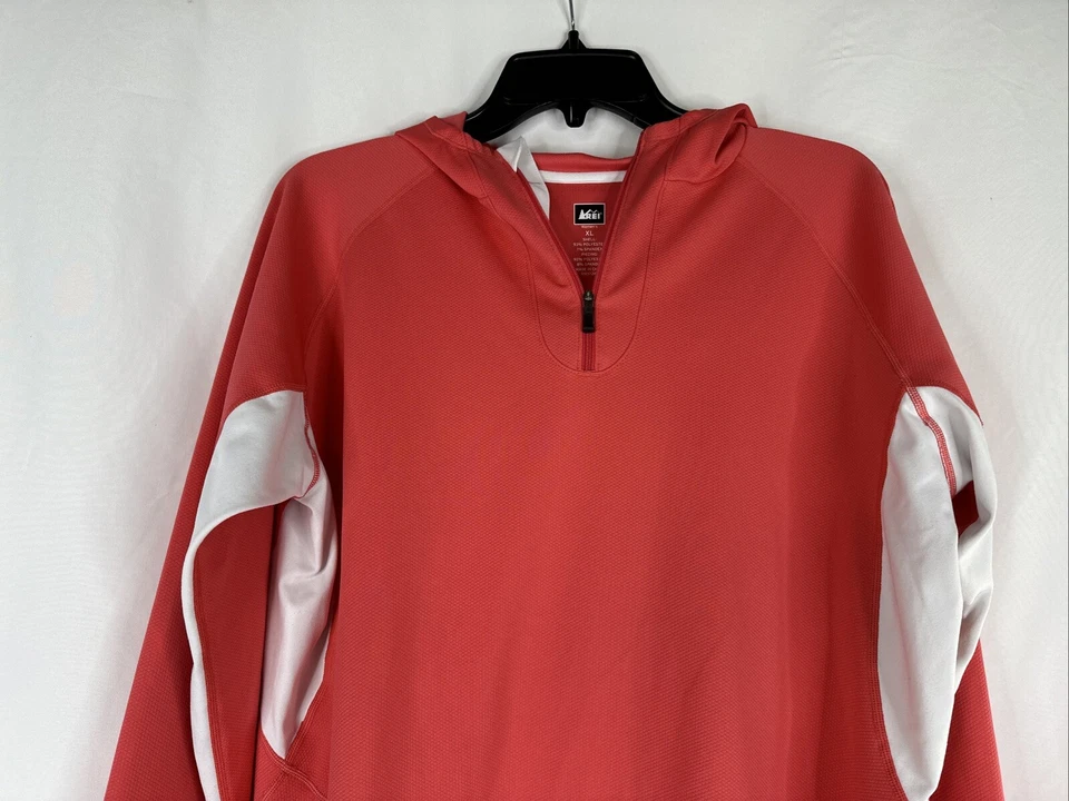 Sudadera con Capucha REI Airflyte Cuarto Cremallera Para Mujer Talla XL Rosa Salmón Manga Larga Exterior Foto 2 de 4