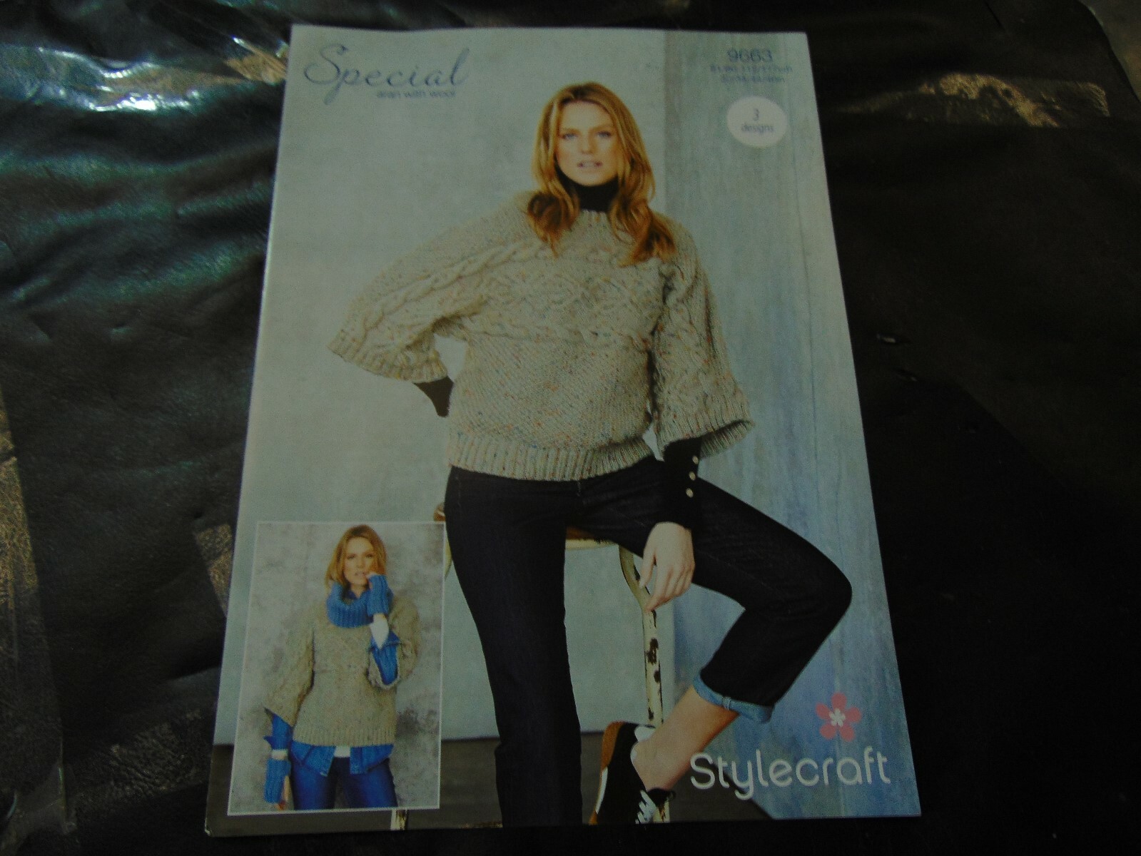 Stylecraft Aran Pattern 9663 Sweater, Snood and Wrist warmers  32/34 - 44/46 ins