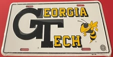 Georgia Tech University Booster License Plate NEW OLD STOCK