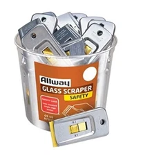 ALLWAY TOOLS GS50 labelled Safety Glass Scraper (50 piece per bucket) (3 bucket)