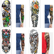 4 Sheets Fake Temporary Tattoo Large Full Arm Sticker Waterproof Multicolor