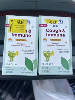 2X New Hyland s Naturals Baby Cough And Immune Daytime Elderberry & Pomegranate