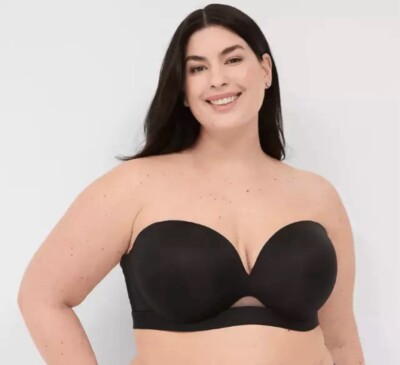 Lane Bryant Cacique Comfort Bliss Lightly Lined Multi-way Strapless Bra Size 48B