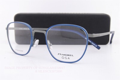 New MOREL OGA Eyeglass Frames 10163O GB06 Blue made in France Titanium 50mm