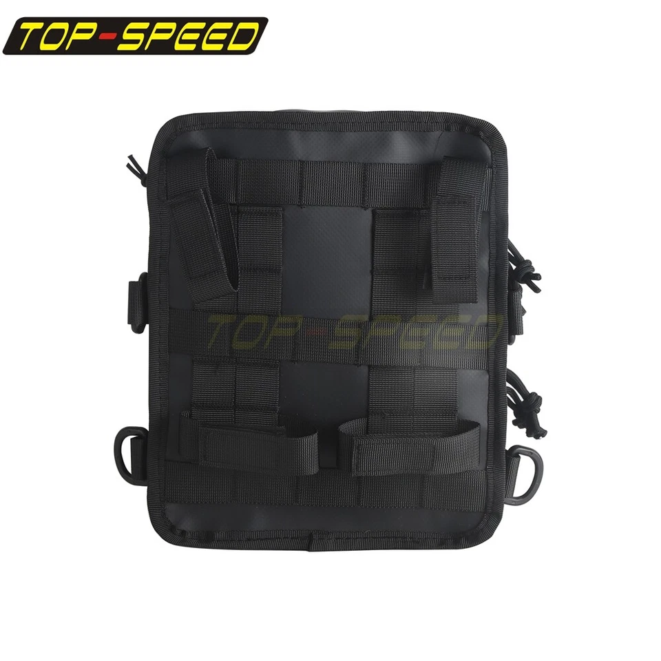 Black 500d PVC Traveller T-Bar Handlebar Bag For Harley Softail Dyna Sportster — 第 3/4 张图片