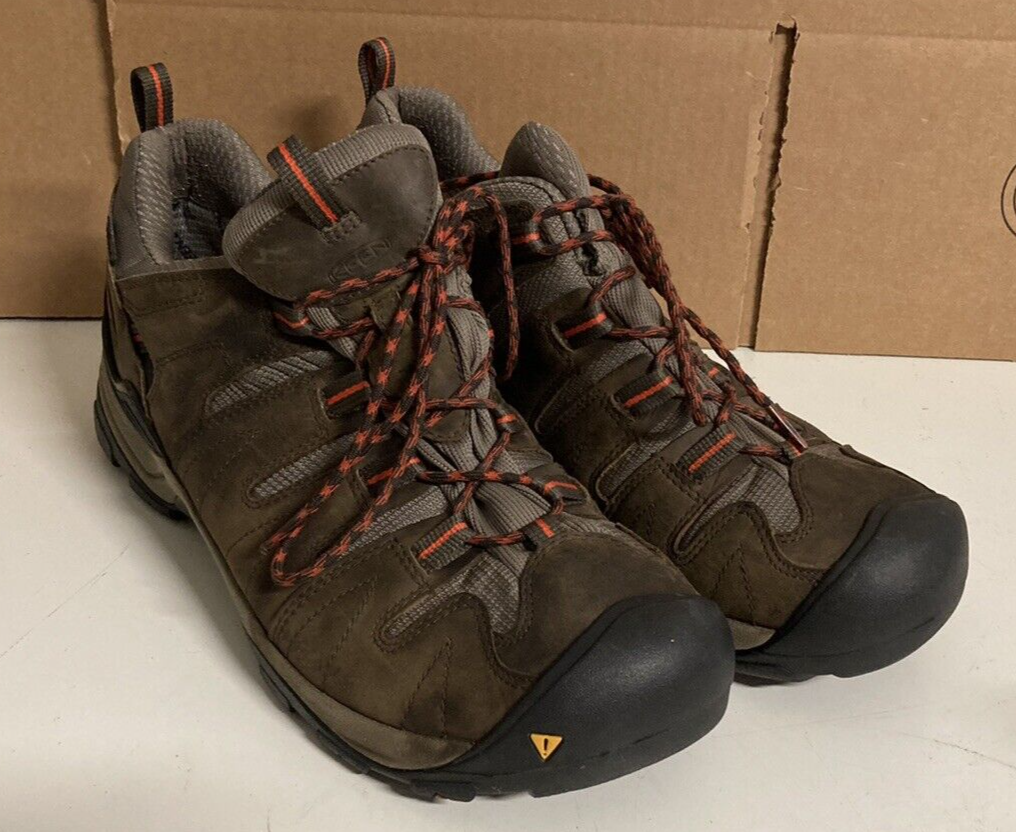 Scarpe da trekking outdoor Keen stivali bassi pelle marrone uomo taglia US 13 EU 47