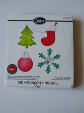 Sizzix Bigz Die Christmas Tree, Ornament, Snowflake & Stocking A10599 Rare