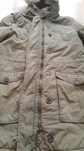 warmer Tommy Hilfiger Parka ♥ gefüttert mit Fell ♥ khaki/ oliv ♥ Gr. M - Bild 4 von 9