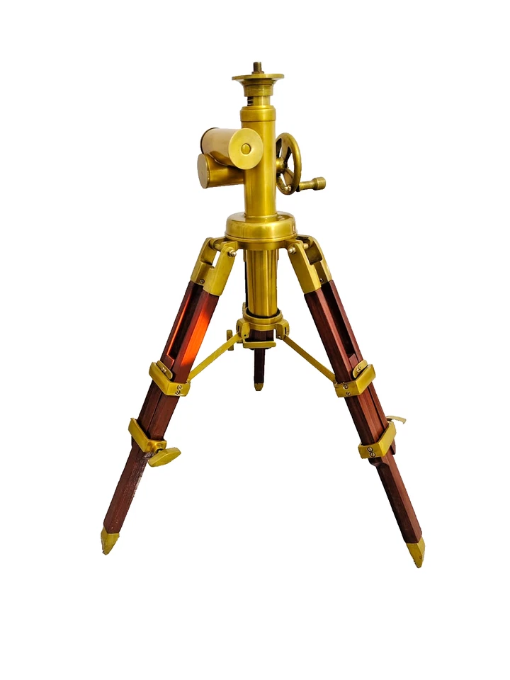 Decorative Aluminium Tripod Stand – Brass Antique Finish Adjustable Lamp Base - Image 4 of 4